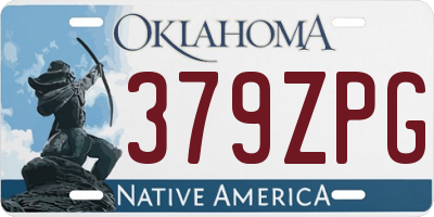 OK license plate 379ZPG