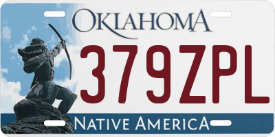 OK license plate 379ZPL