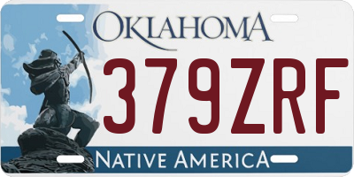 OK license plate 379ZRF