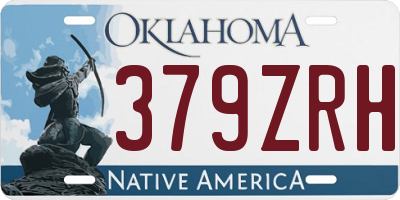 OK license plate 379ZRH