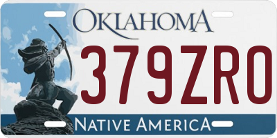 OK license plate 379ZRO
