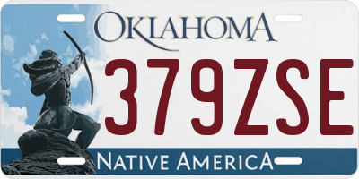 OK license plate 379ZSE