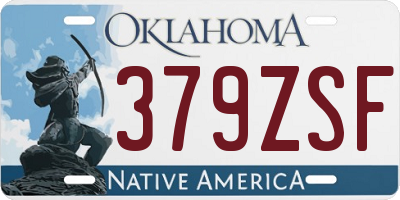 OK license plate 379ZSF