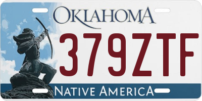 OK license plate 379ZTF