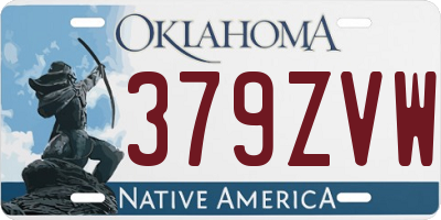 OK license plate 379ZVW