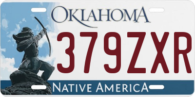 OK license plate 379ZXR