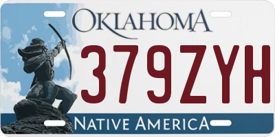 OK license plate 379ZYH