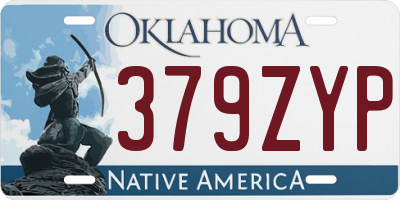 OK license plate 379ZYP