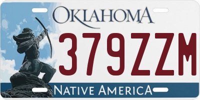 OK license plate 379ZZM
