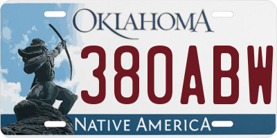 OK license plate 380ABW