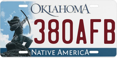 OK license plate 380AFB