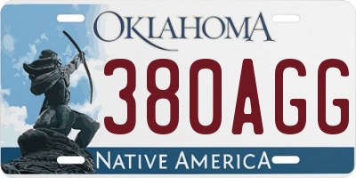 OK license plate 380AGG