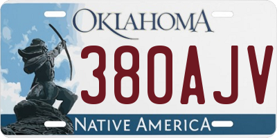 OK license plate 380AJV