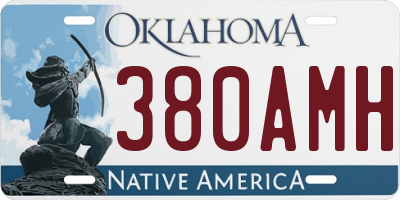 OK license plate 380AMH
