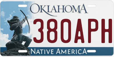 OK license plate 380APH