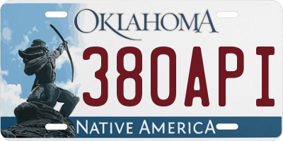OK license plate 380API