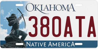 OK license plate 380ATA