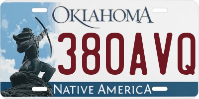OK license plate 380AVQ