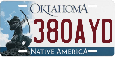 OK license plate 380AYD