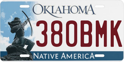 OK license plate 380BMK