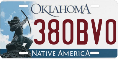 OK license plate 380BVO