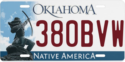 OK license plate 380BVW