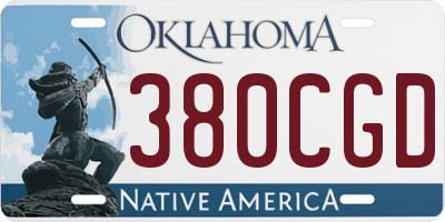 OK license plate 380CGD