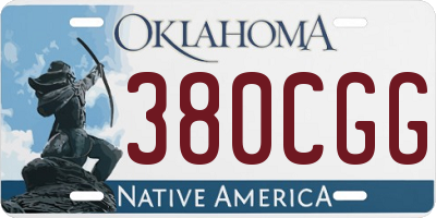 OK license plate 380CGG