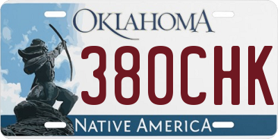 OK license plate 380CHK