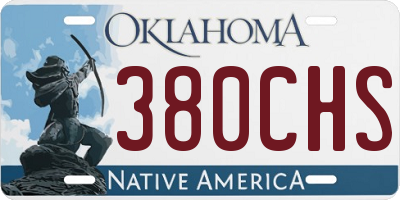 OK license plate 380CHS