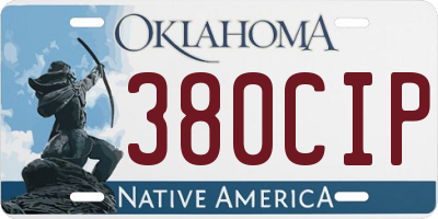 OK license plate 380CIP