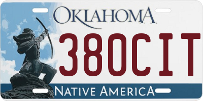 OK license plate 380CIT