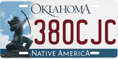OK license plate 380CJC