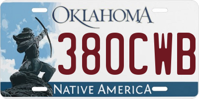 OK license plate 380CWB