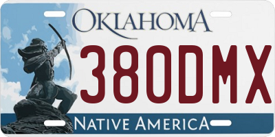 OK license plate 380DMX