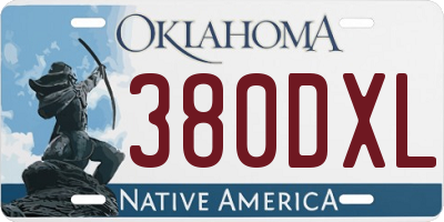 OK license plate 380DXL