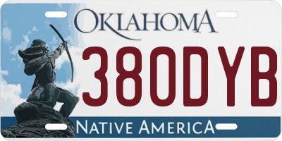 OK license plate 380DYB