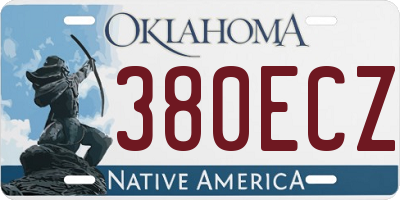 OK license plate 380ECZ