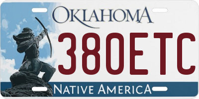 OK license plate 380ETC