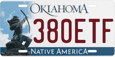 OK license plate 380ETF