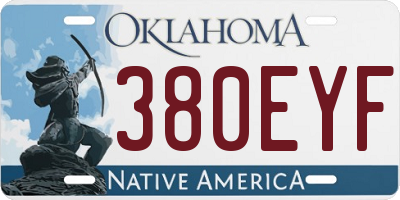 OK license plate 380EYF