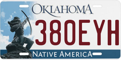 OK license plate 380EYH