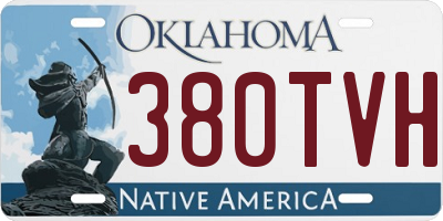 OK license plate 380TVH