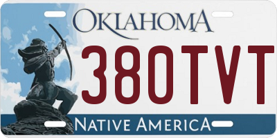 OK license plate 380TVT