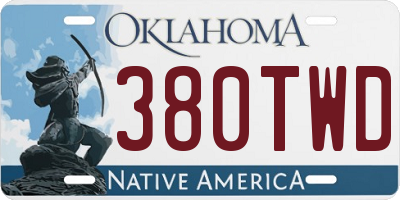OK license plate 380TWD