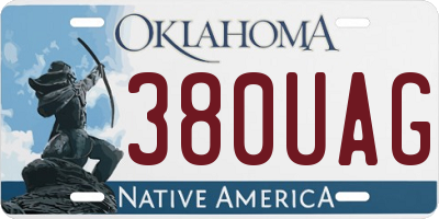 OK license plate 380UAG