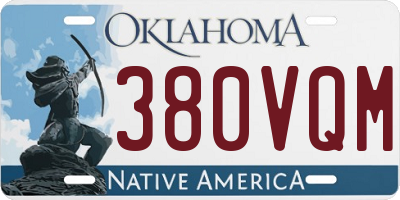 OK license plate 380VQM