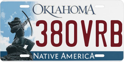 OK license plate 380VRB