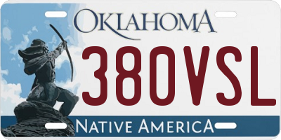 OK license plate 380VSL