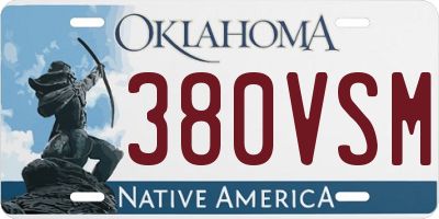 OK license plate 380VSM
